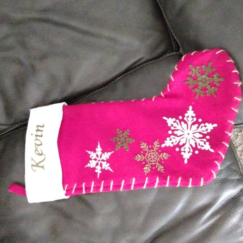 Kevin embroidered Christmas stocking